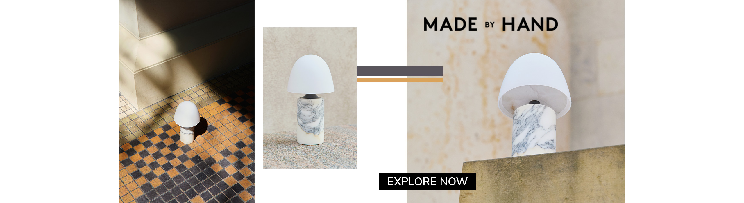Wooden floor lamp in warm lighten interior